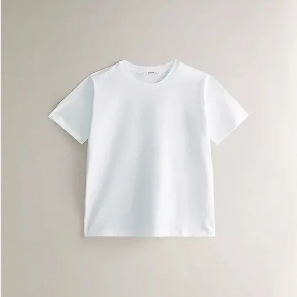 Zara Women’s Classic White Short Sleeve Tee - Picture 1 of 8